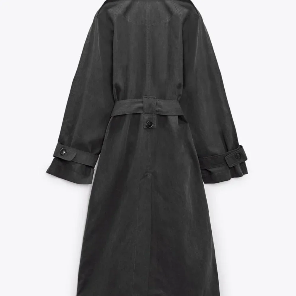 💮ZARA Oversized Minimalist Trench Coat Limited Edition M/L💮 - Picture 5 of 10